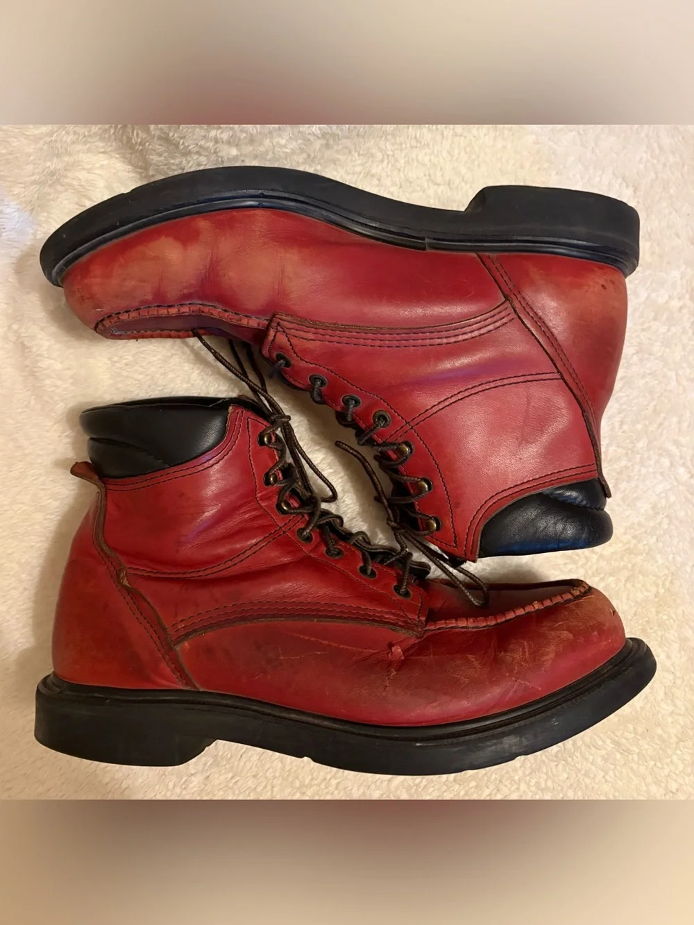Men’s Red Wing 6” Supersole Soft Toe Red Moc Work Boots 11.5 USA Made 202
